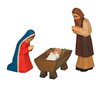 Figure-Set: Mary, Joseph, Christchild-two parts (Type 1)