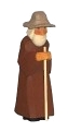 Shepherd with stick and hat, 12 cm (Type 1)