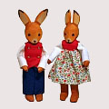 Easter bunnys dressed